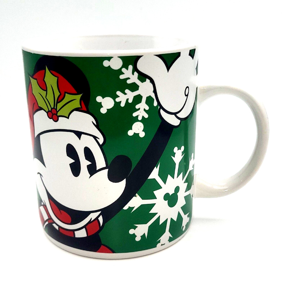 Disney Galerie Jumbo MICKEY MOUSE Christmas Mug Green 24oz Capacity 5x4.5"